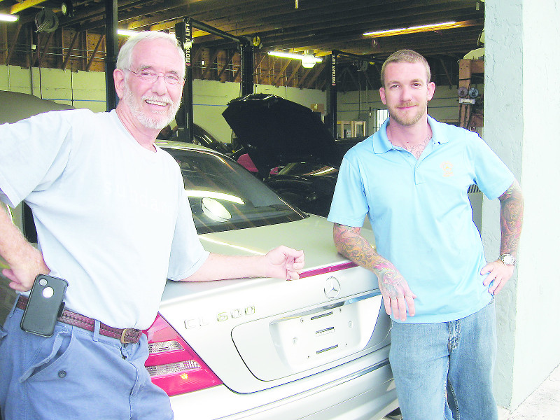 Michael McAdams and Ryan Giddings, past and present owners of Church Street Garage
